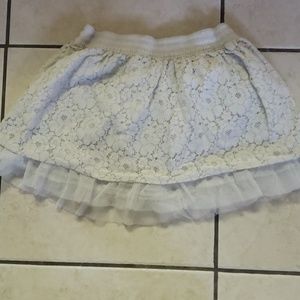 White lace skirt